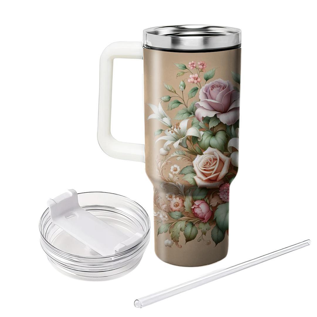 Floral Lace Harmony  Tumbler Cups