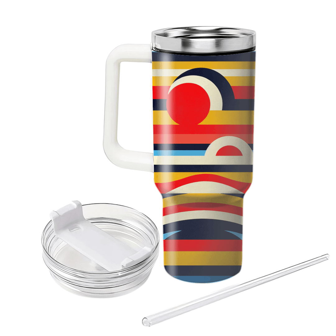 Bold Striped Horizon  Tumbler Cups