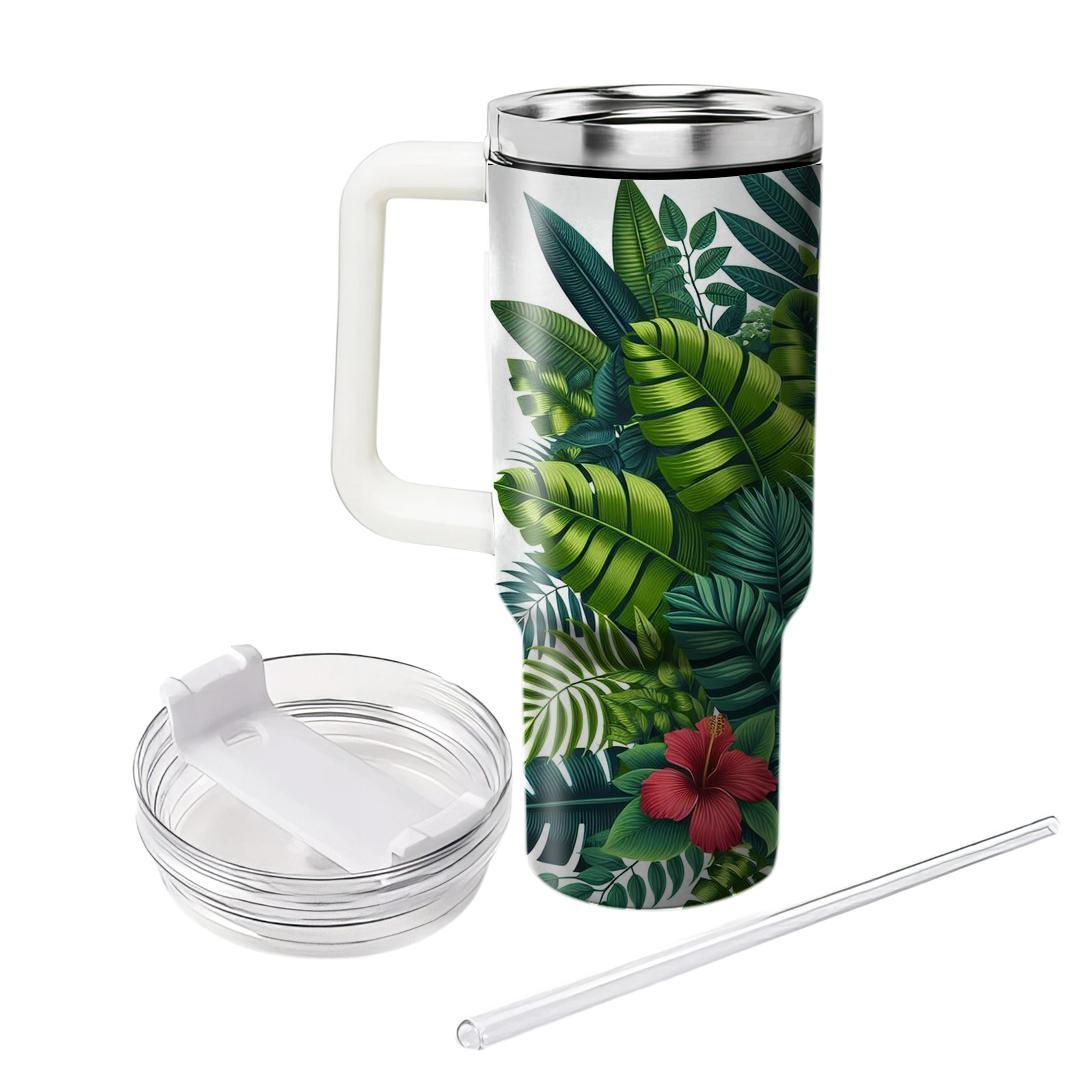 Vibrant Leafy Paradise  Travel Tumblers
