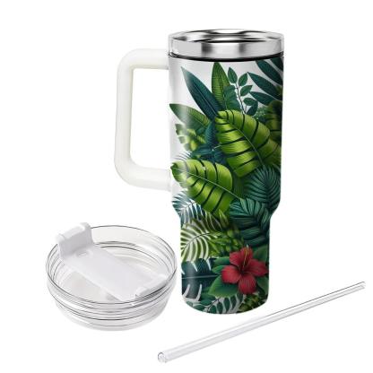 Vibrant Leafy Paradise  Travel Tumblers