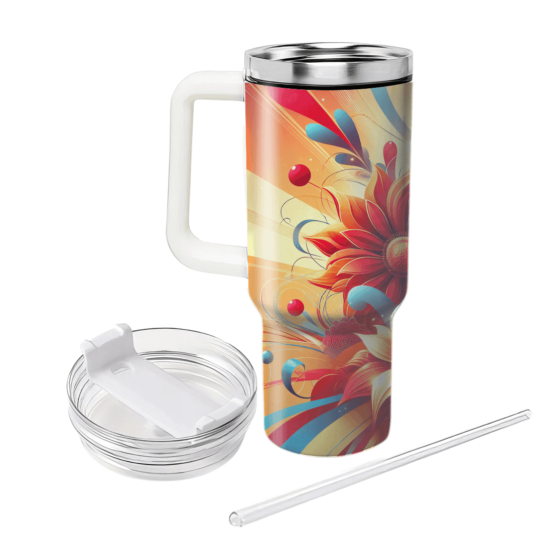 Playful Floral Fiesta  Travel Tumblers