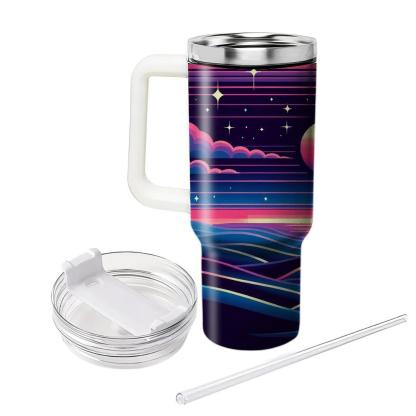 Synthwave Landscape  Personalized Tumblers
