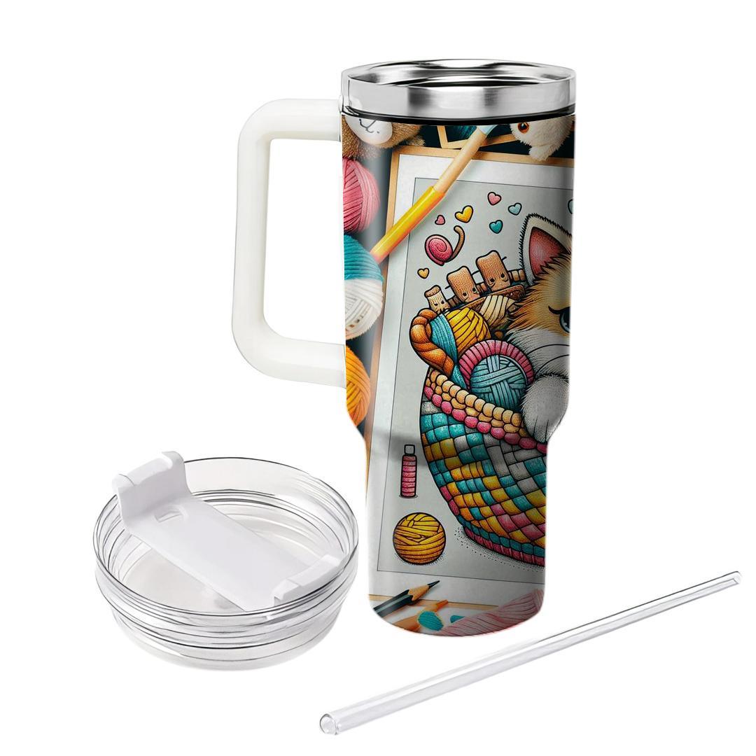 Funky Cat Nap  Travel Tumblers