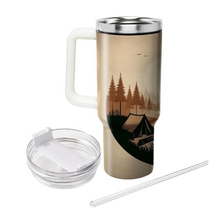 Retro Campfire Tales  Travel Tumblers