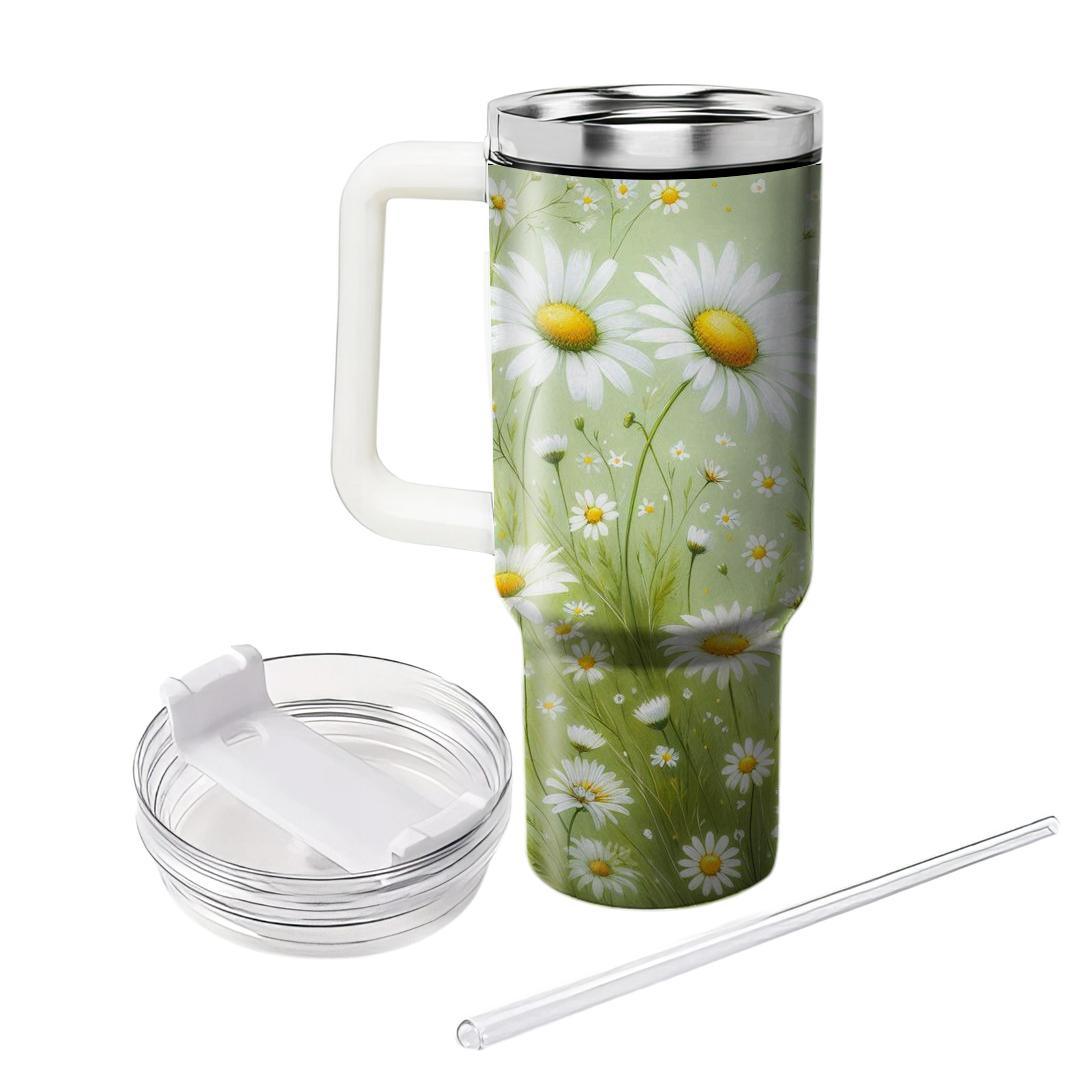 Rustic Field Of Daisies  Tumbler Cups