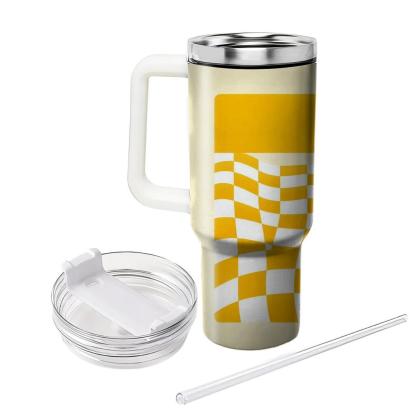 Sunny Daze Checker  Travel Tumblers