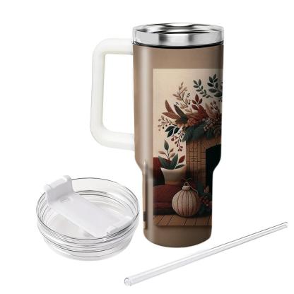 Fires Of Festivity - A Cozy Yule  Tumbler Cups