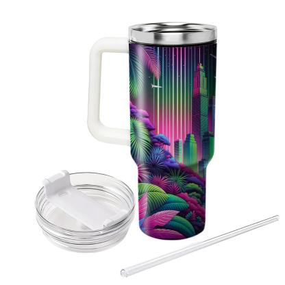 Neon Urban Jungle  Personalized Tumblers