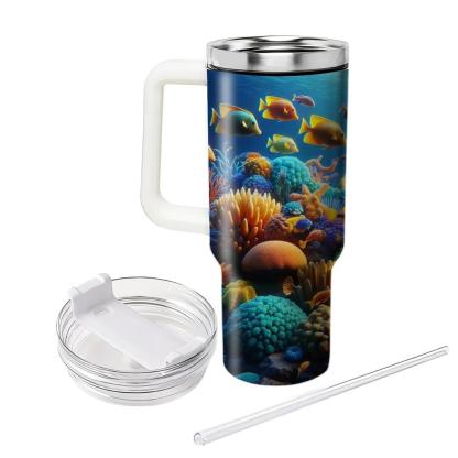 Lively Tropical Fish Fiesta  Tumblers With Lids