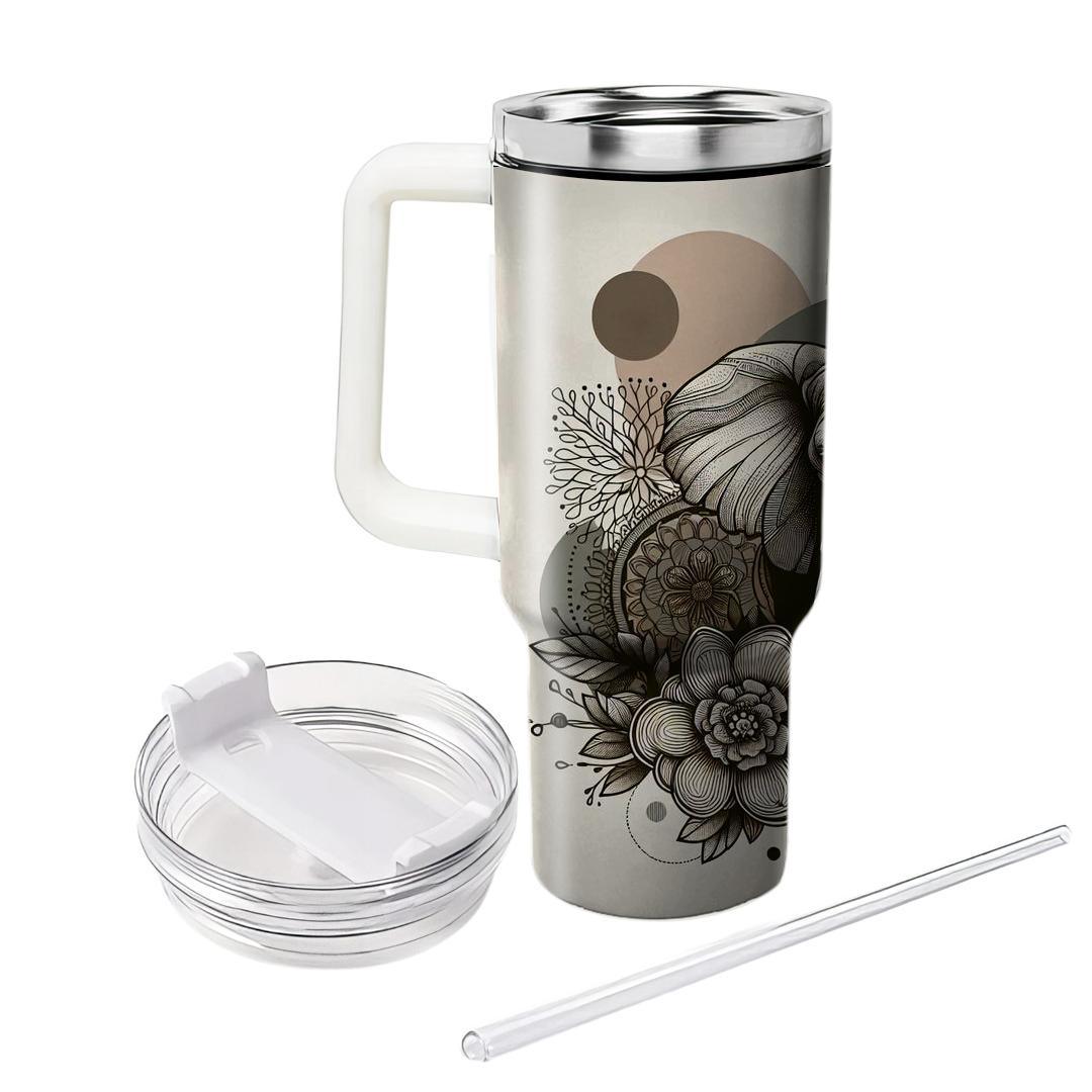 Artistic Elephant Reverie  Travel Tumblers