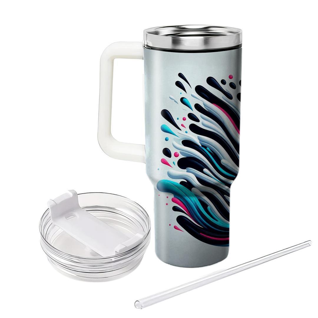Abstract Zebra Lines  Travel Tumblers