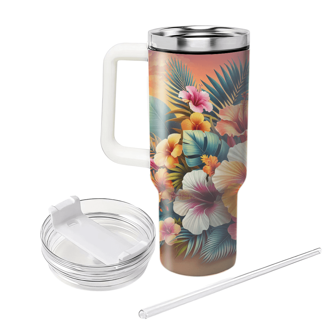 Tropical Sunset Blooms  Insulated Tumblers