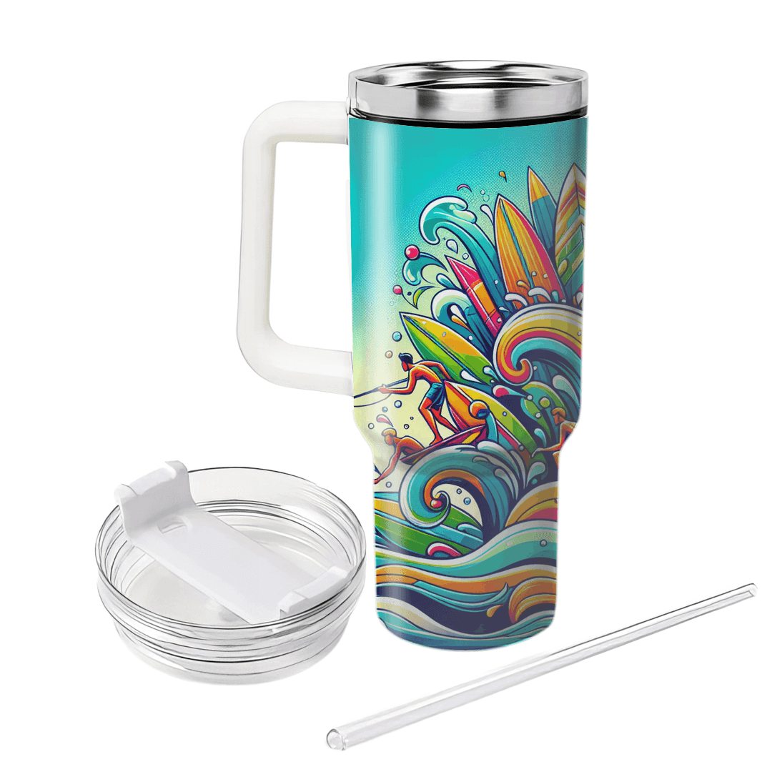 Summer Surf Adventure  Tumbler Cups