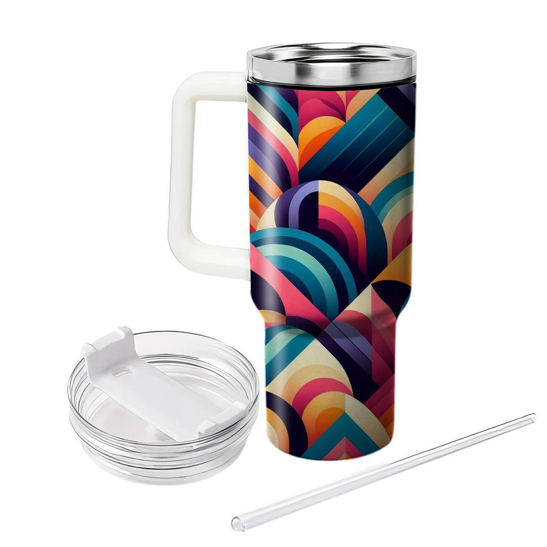 Tropical Sunset Geometry  Tumblers For Gifts