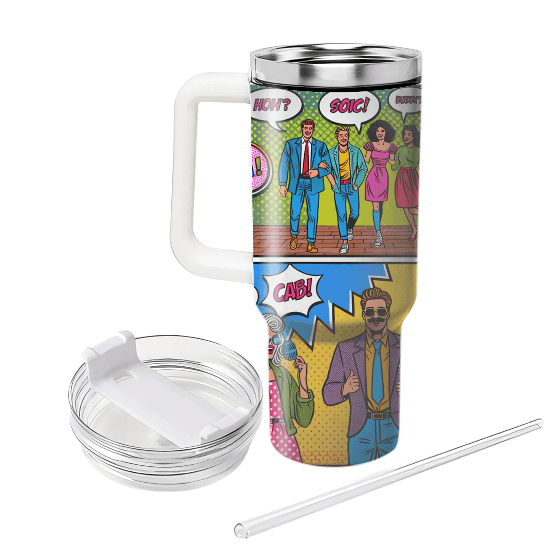 Retro Comic Strip  Tumbler Cups
