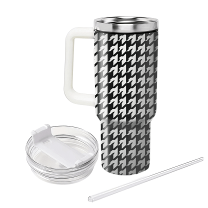 Classic Houndstooth Elegance  Custom Tumblers