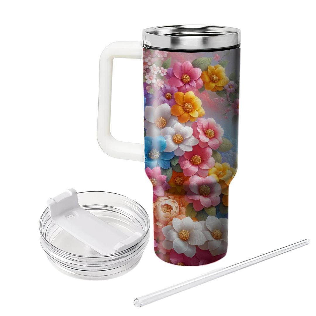 Fragrant Unity - Flower Festival Of Colors  Tumblers With Lids