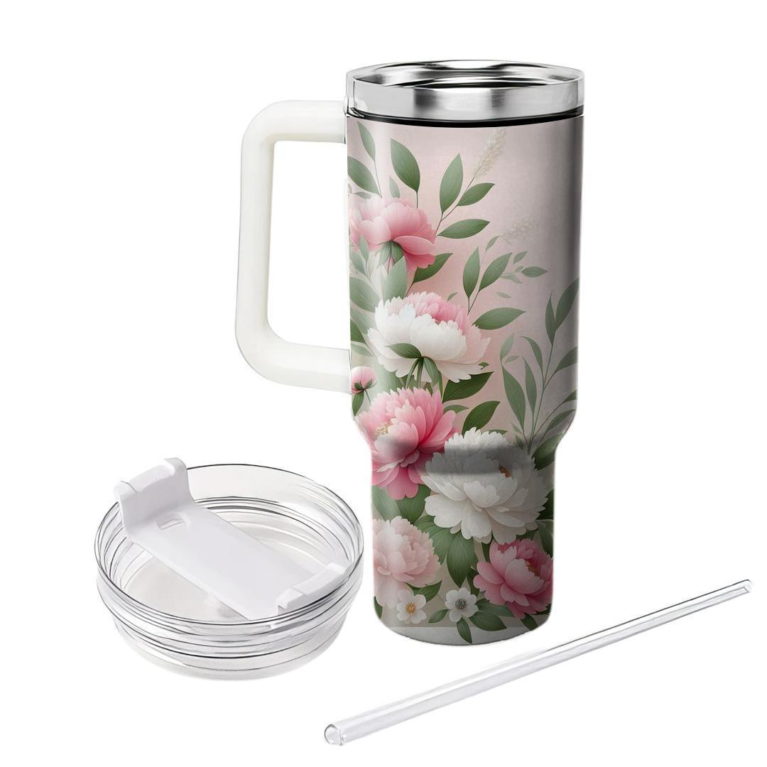 Enchanting Peony Blooms  Tumbler Cups