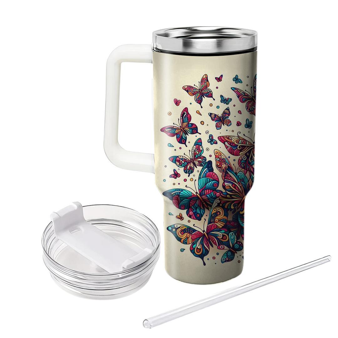 Kaleidoscope Butterfly  Personalized Tumblers