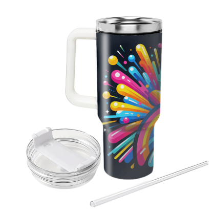 Rainbow Retro Burst  Tumbler Cups