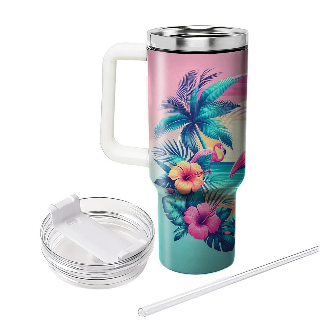 Flamingo Paradise  Unique Tumblers