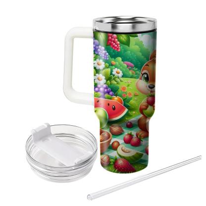 Cute Squirrel Picnic  Tumblers With Lids