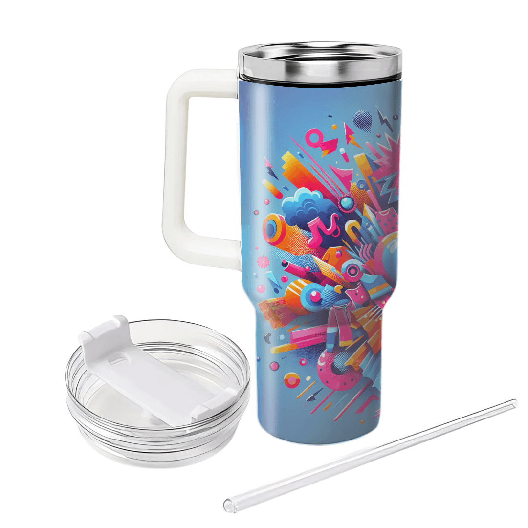 Neon Splash Travel Tumblers