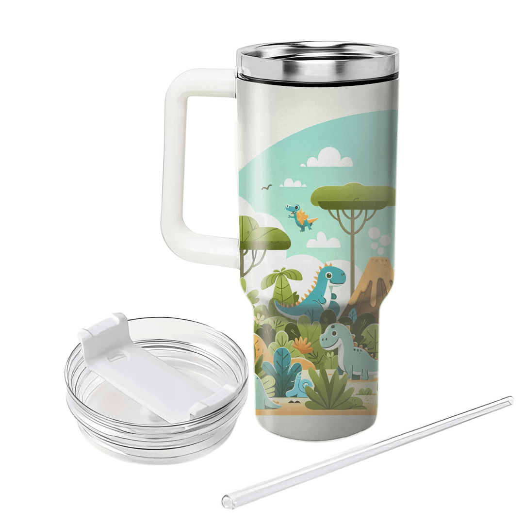 Playful Dinosaur Safari Tumblers With Lids
