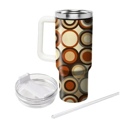 Retro Geometric Circle  Tumblers For Gifts