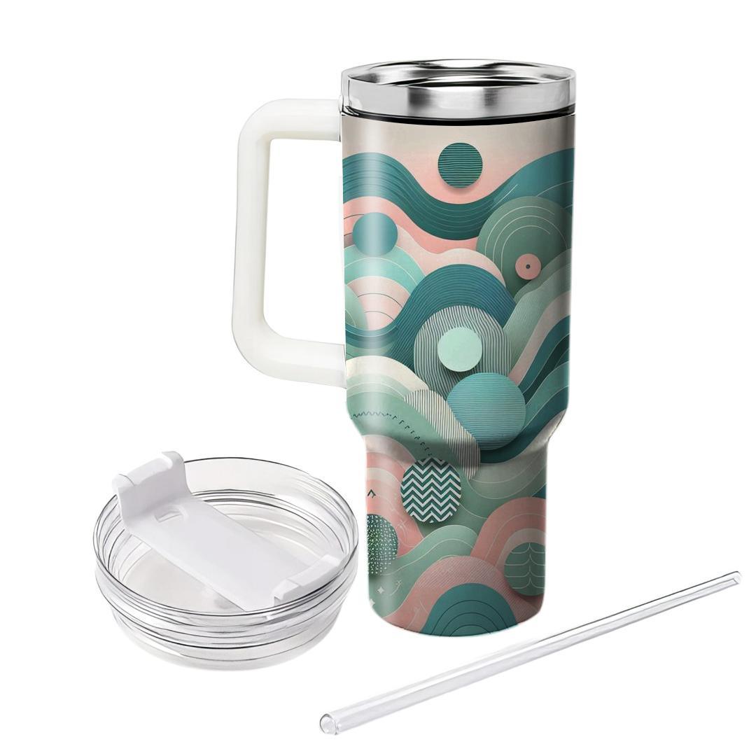 Retro Pastel Waves  Unique Tumblers