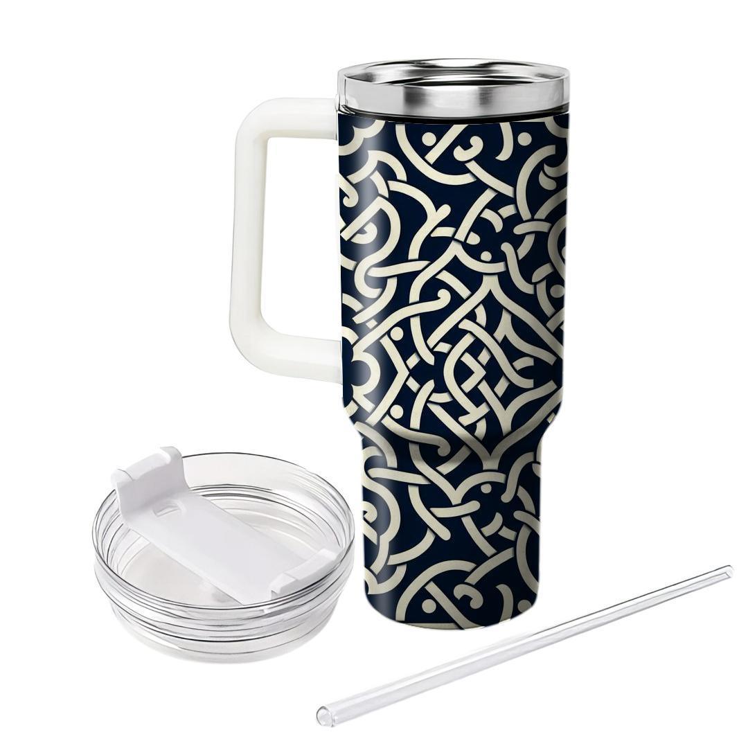 Ornate Lattice Pattern  Tumblers With Lids