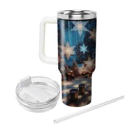 Ethereal Embrace - A Cozy Winter Festival  Tumbler Cups