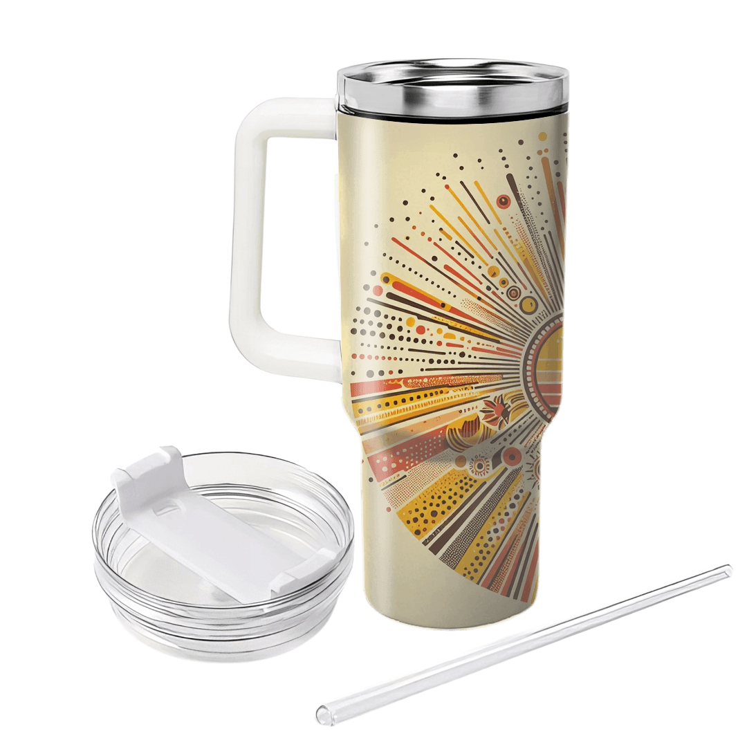 Funky Sunshine Rays  Personalized Tumblers