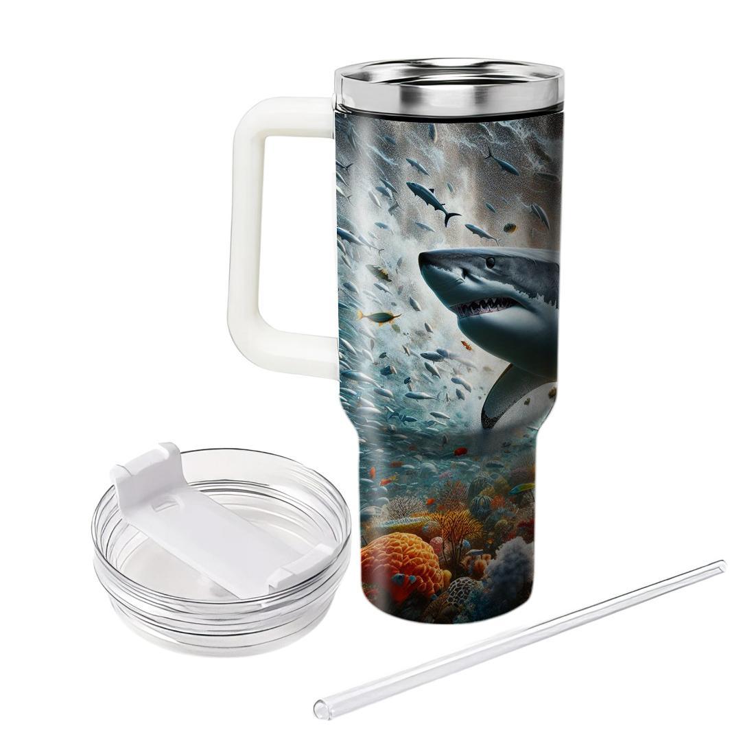 Fierce Shark Adventure  Travel Tumblers