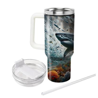 Fierce Shark Adventure  Travel Tumblers