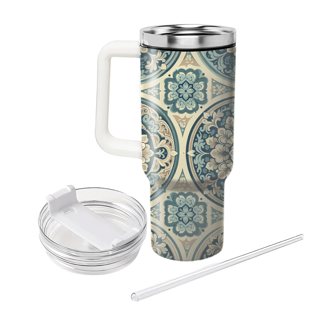Vintage Floral Medallion  Insulated Tumblers