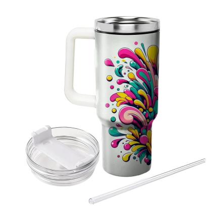 Bright Floral Splash  Insulated Tumblers