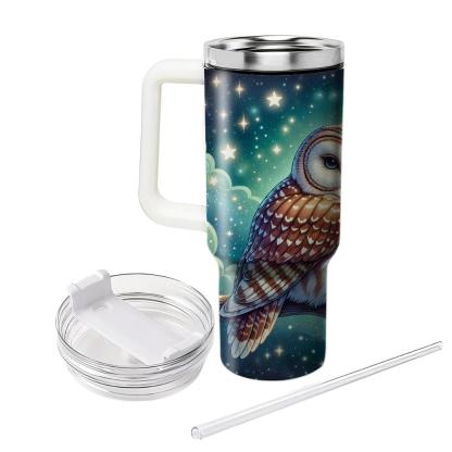 Charming Owl Night Sky  Tumblers With Lids