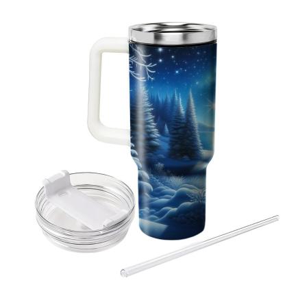 Winter Snowy Night Stars  Tumbler Cups