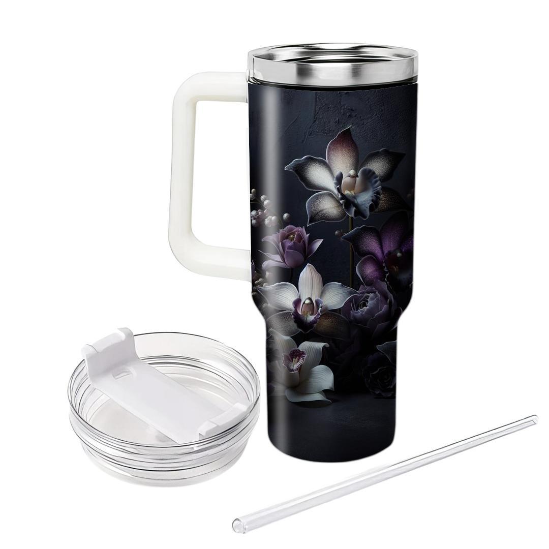 Midnight Orchid Glow  Tumbler Cups