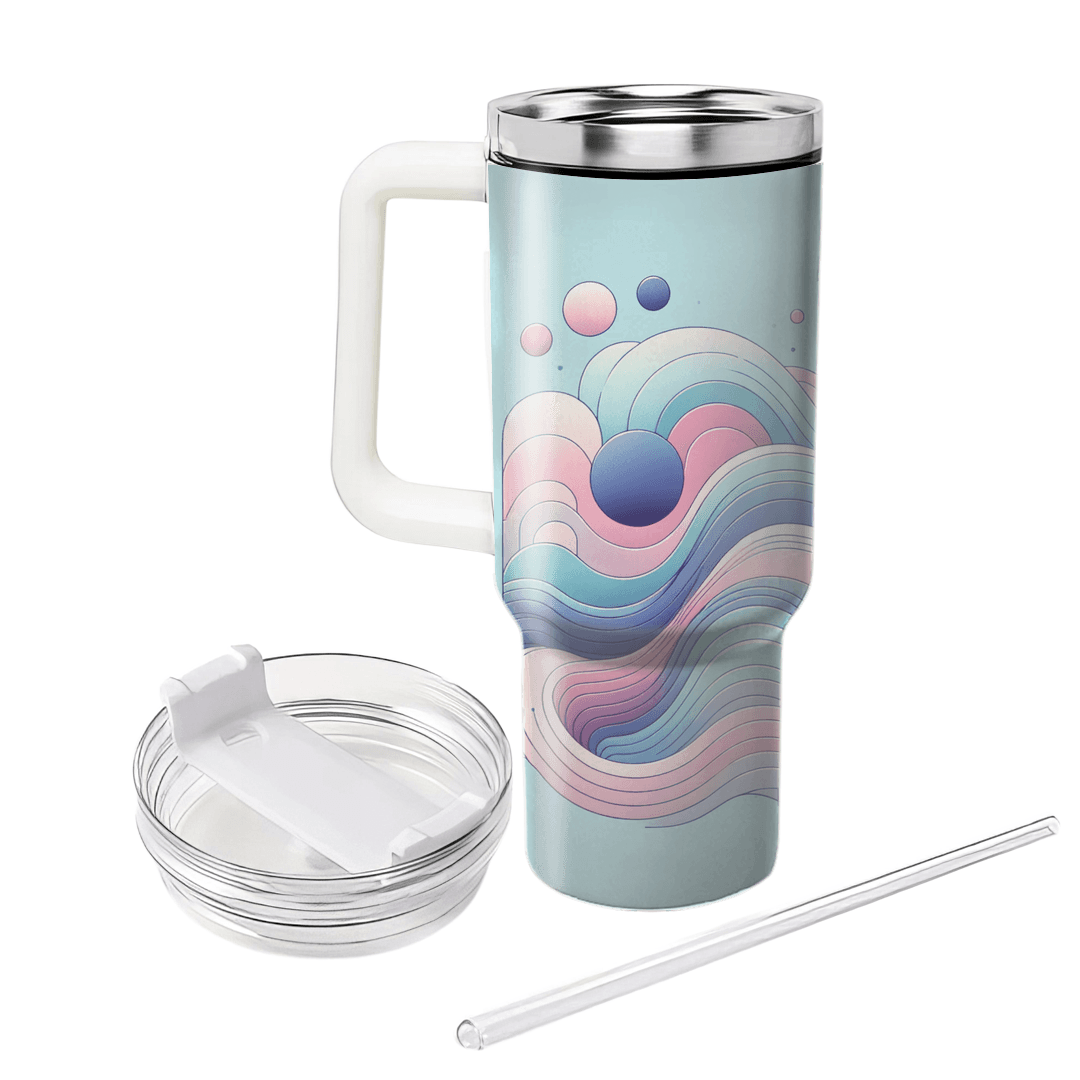 Chic Pastel Waves  Personalized Tumblers