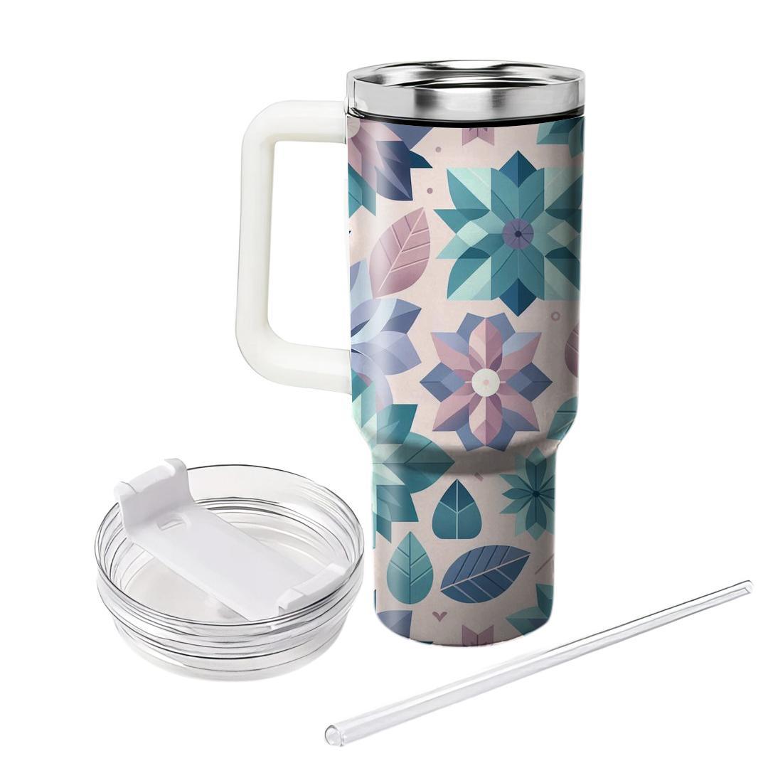 Charming Geometric Flowers  Tumblers For Gifts