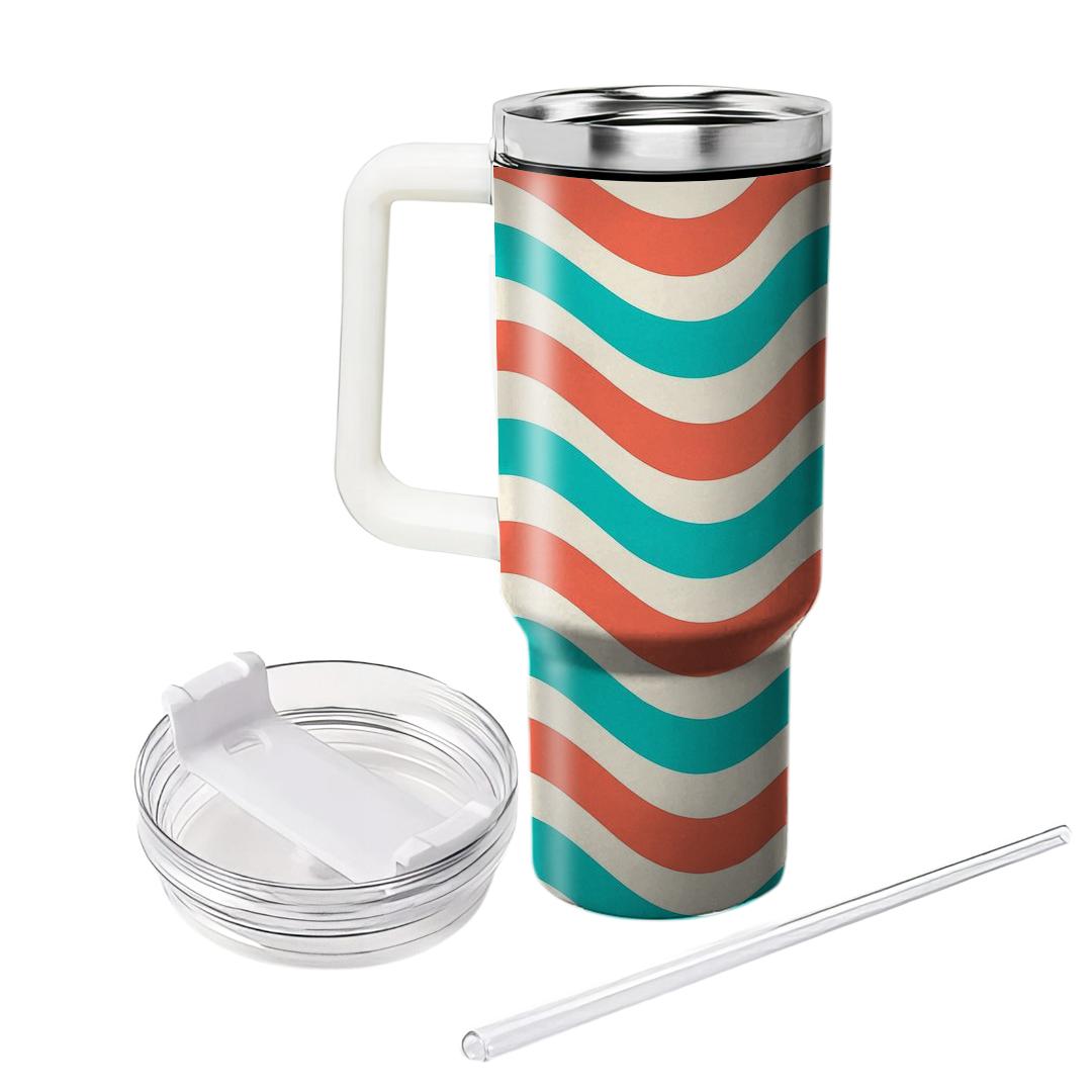 Dynamic Stripe Wave Unique Tumblers