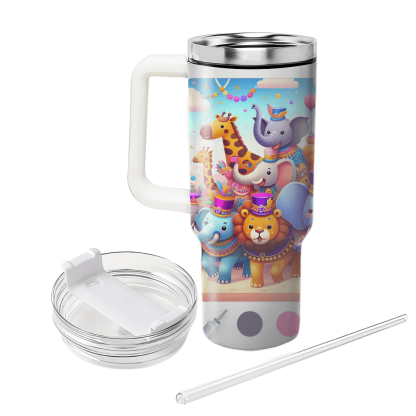 Whimsical Animal Parade Travel Tumblers