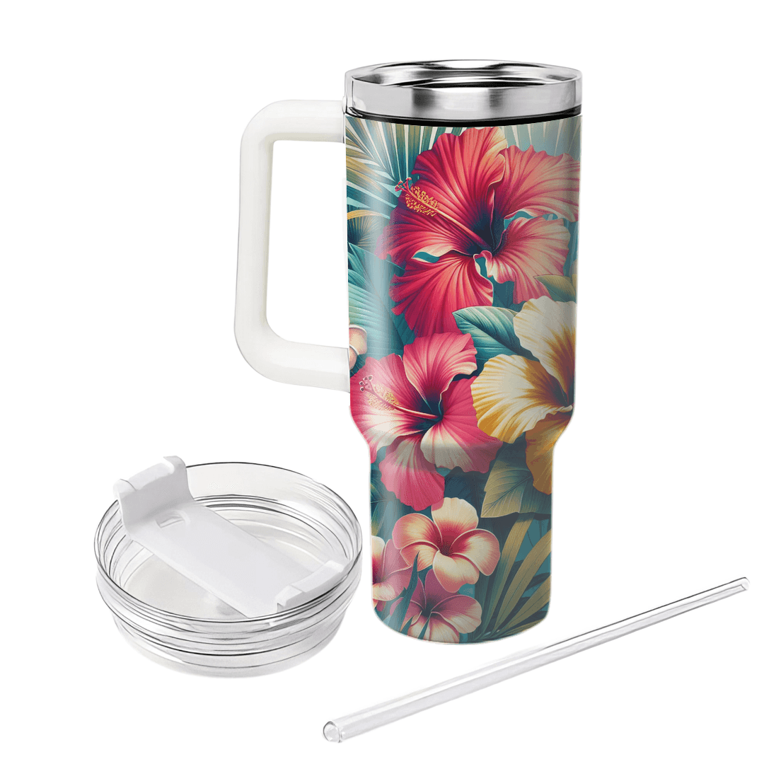 Tropical Blooms Paradise  Travel Tumblers