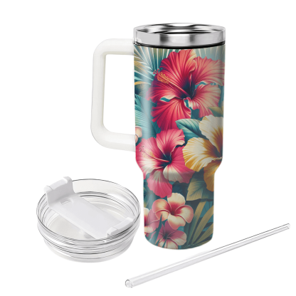 Tropical Blooms Paradise  Travel Tumblers