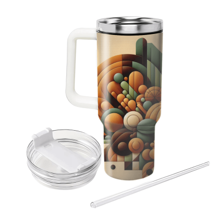 Geometric Harvest - An Abstract Thanksgiving  Personalized Tumblers