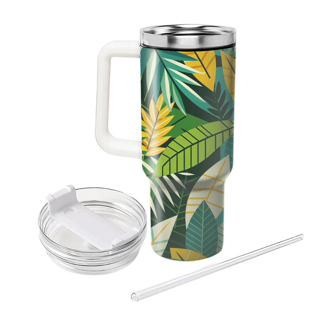 Tropical Leaf Dance  Insulated Tumblers