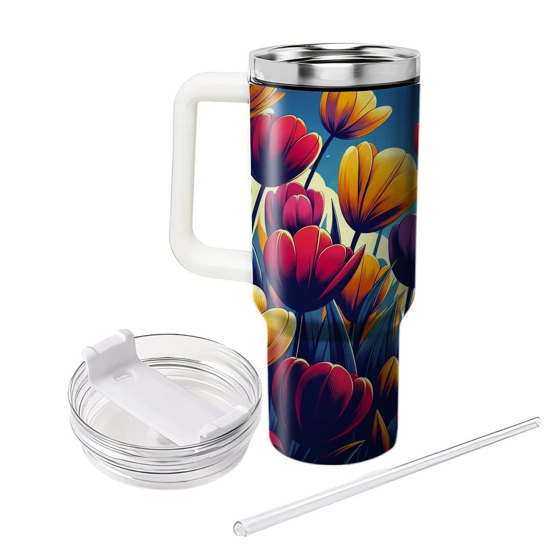 Field Of Tulips  Unique Tumblers