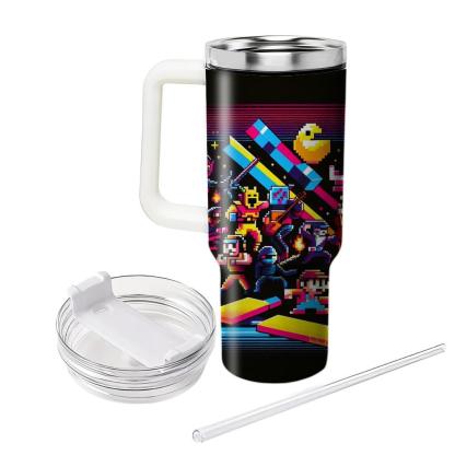 Pixel Art Heroes  Tumblers With Lids